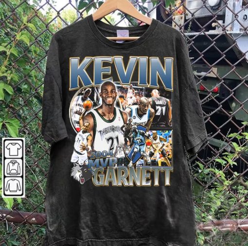 Vintage 90s Graphic Style Kevin Garnett T-Shirt - Kevin Garnett Sweatshirt - Retro American Basketball Tee For Man and