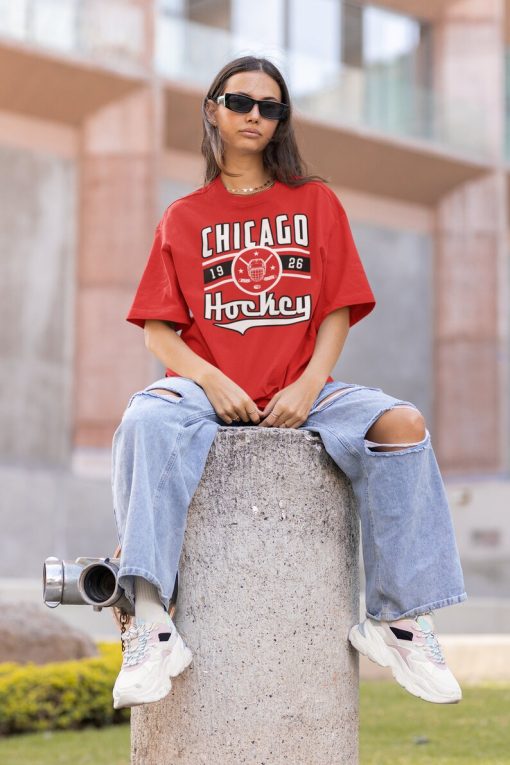 Vintage Chicago Blackhawk Sweatshirt  T-Shirt, Blackhawks Sweater, Blackhawk Shirt, Hockey Fan