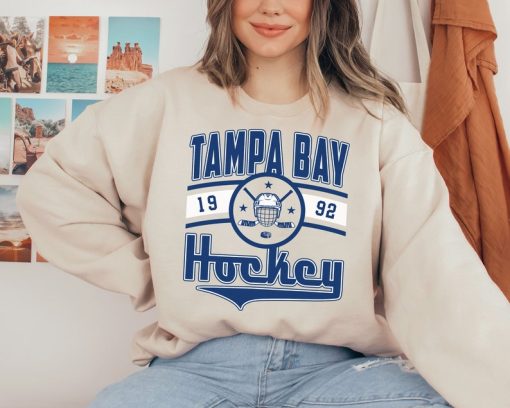 Vintage Tampa Bay Lightnin Sweatshirt  T-Shirt, Lightning Sweater, Lightning TShirt, Hockey Fan