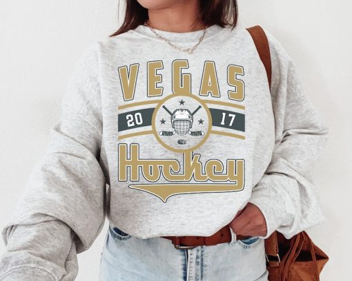 Vintage Vegas Golden Knight Sweatshirt  T-Shirt, Golden Knight Sweater, Golden Knight Shirt, Hockey Fan