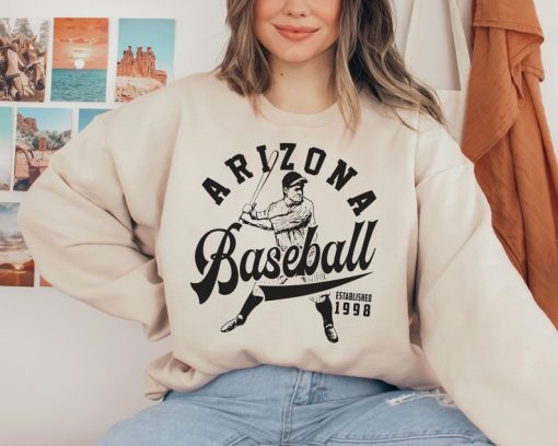 Vintage Arizona Diamondback Crewneck Sweatshirt / TShirt, Diamondbacks EST 1998 Sweatshirt, Retro Arizona Baseball Shirt