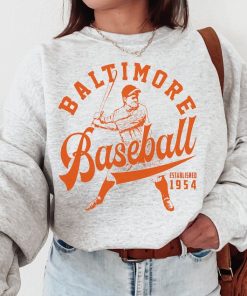 Vintage Baltimore Oriole Sweatshirt / T-Shirt, Oriole EST 1954 Sweatshirt, Baltimore Baseball Shirt, Retro Oriole Shirt