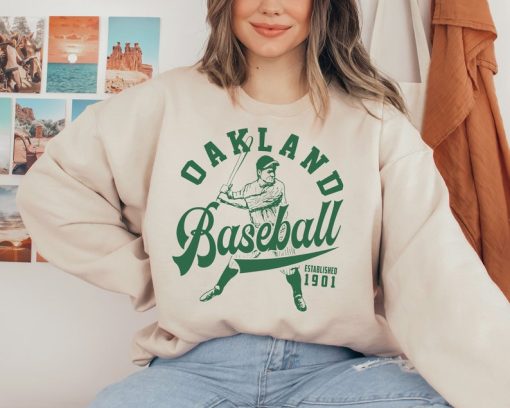 Vintage Oakland Athletic Crewneck Sweatshirt / TShirt, Athletics EST 1901 Sweatshirt, Oakland Game Day