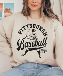 Vintage Pittsburgh Pirate Crewneck Sweatshirt / T-Shirt, Pirates EST 1887 Sweatshirt, Pittsburgh Game Day, Retro Pirates