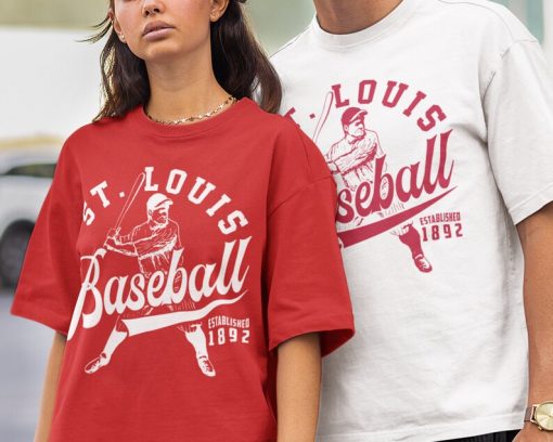 Vintage St Louis Cardinal Crewneck Sweatshirt / T-Shirt, Cardinals EST 1892 Shirt, St Louis Baseball