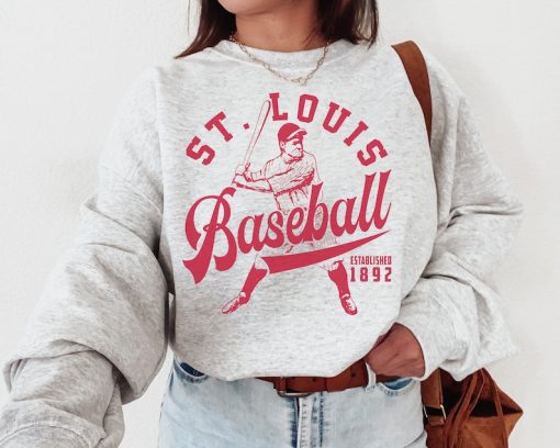 Vintage St Louis Cardinal Crewneck Sweatshirt / T-Shirt, Cardinals EST 1892 Shirt, St Louis Baseball