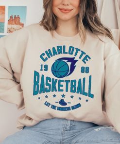 Vintage Charlotte Hornet Sweatshirt  T-Shirt, Hornets Sweater, Hornets T-Shirt, Charlotte 1988