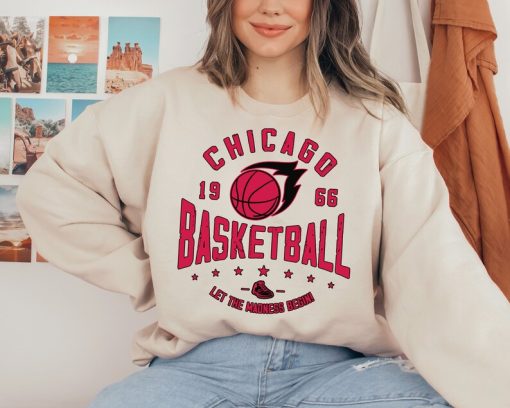 Vintage Chicago Bull Sweatshirt  T-Shirt, Bulls Sweater, Bulls T-Shirt, Chicago 1966, Chicago Basketball Fan Shirt