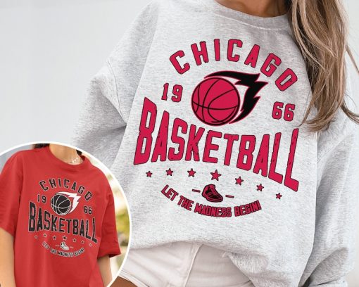 Vintage Chicago Bull Sweatshirt  T-Shirt, Bulls Sweater, Bulls T-Shirt, Chicago 1966, Chicago Basketball Fan Shirt