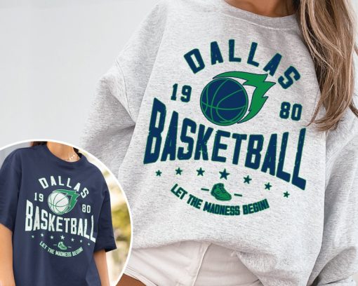 Vintage Dallas Maverick Sweatshirt  T-Shirt, Mavericks Sweater, Dallas 1980, Mavericks T-Shirt