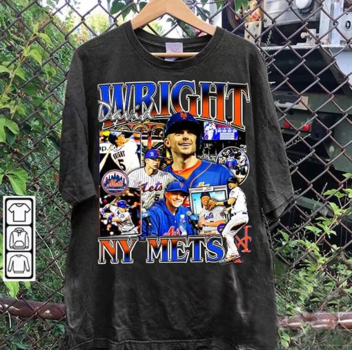 David Wright T-Shirt, Vintage Shirt, MLB Shirt, Vintage 90s Graphic Style, Gift For Fans