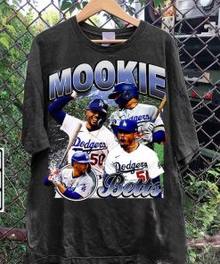 Mookie Betts T-Shirt,Vintage Oversized Sport Tee, Retro American Baseball Bootleg Gift