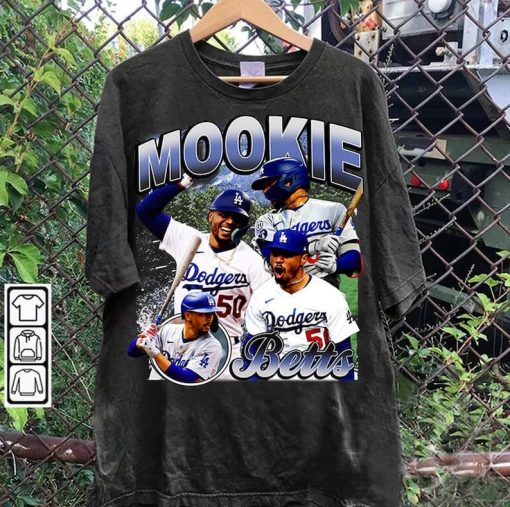 Mookie Betts T-Shirt,Vintage Oversized Sport Tee, Retro American Baseball Bootleg Gift