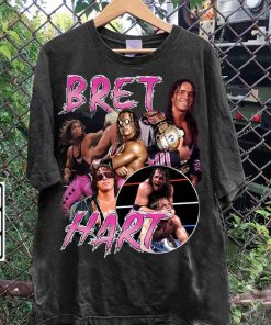 Vintage 90s Graphic Style Bret Hart T-Shirt - Bret Hart Sweatshirt - Retro American Professional Wrestler Tee For Man