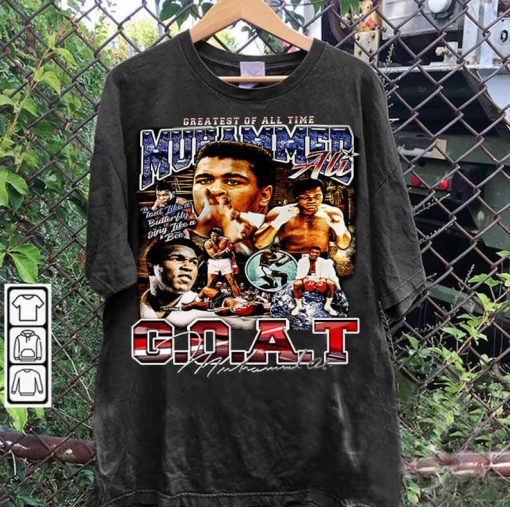 Vintage 90s Graphic Style Muhammad Ali T-Shirt - Muhammad Ali Sweatshirt - American Professional Boxer Tee For Man and