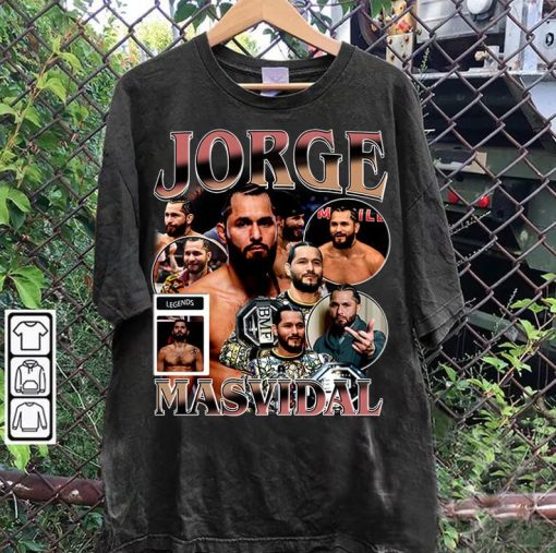 Vintage 90s Graphic Style Jorge Masvidal T-Shirt - Jorge Masvidal Sweatshirt - Retro Mixed Martial Artist Tee For Man