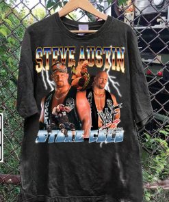 Vintage 90s Graphic Style Steve Austin TShirt - Stone Cold Sweatshirt - American Professional Wrestler Tee For Man and