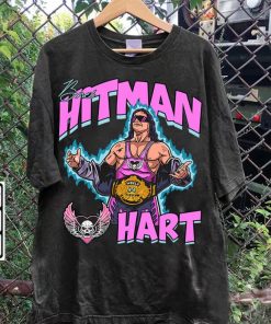 Vintage 90s Graphic Style Bret Hart TShirt - Bret Hart Hitman Sweatshirt - American Professional Wrestler Tee For Man