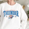 Vintage Oklahoma City Thunde Sweatshirt  T-Shirt, Thunder Sweater, Thunder T-Shirt, Vintage Basketball Fan