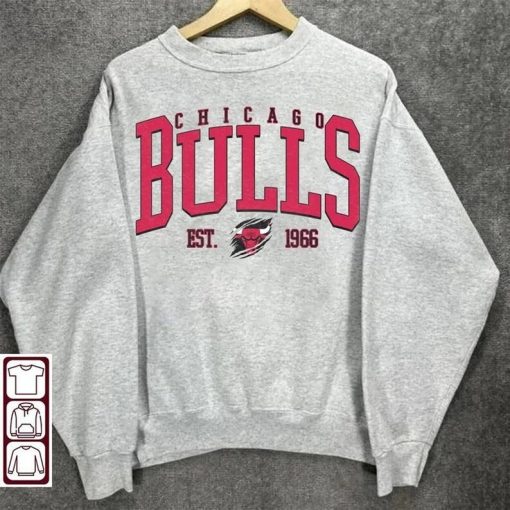 Vintage Chicago Bulls Basketball, 90s Bootleg, T-Shirt Retro Style Sweatshirt Crewneck, fan gift, Chicago Bulls shirt