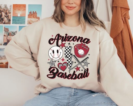 Vintage Arizona Diamondback Crewneck Sweatshirt / T-Shirt, Retro Groovy Arizona Shirt, Arizona Baseball Sweatshirt