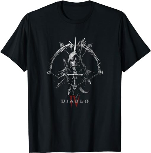 Diablo VI Masked Rogue Icon Bow & Sword T-Shirt