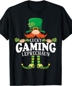 Lucky Gaming Leprechaun Funny St. Patricks Day T-Shirt