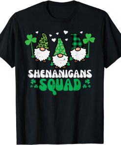 St Patricks Day Gnomes Shenanigans Squad Men Women Kids T-Shirt