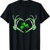 Skeleton Hand Heart Shamrock St Patricks Day Saint Paddys T-Shirt