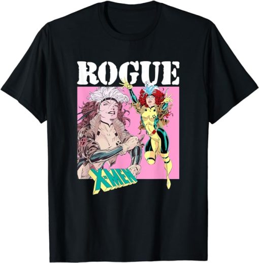 Marvel X-Men Rogue Character Spotlight Vintage Poster T-Shirt