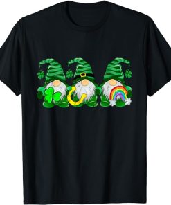 Lucky Rainbow Gnome Happy St Patrick's Day Kids Women Men T-Shirt