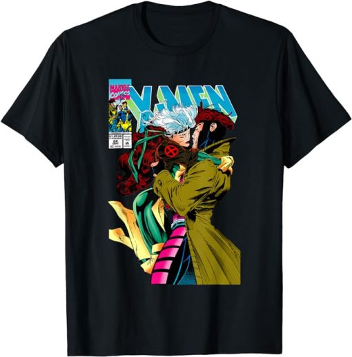 Marvel X-Men Gambit & Rogue Beautiful Couple Cover T-Shirt