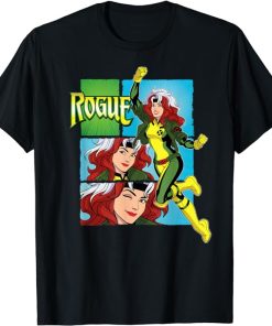 Marvel Studios X-Men ’97 Rogue Wink Logo & Action Panels T-Shirt