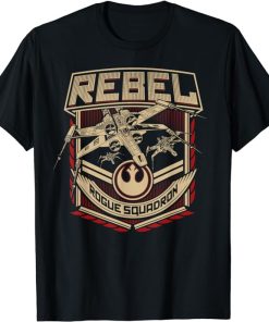 Star Wars X-Wing Rebels Rogue Squadron Badge Graphic T-Shirt T-Shirt