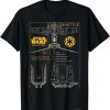 Star Wars Rogue One Imperial Shuttle Diagram Graphic T-Shirt T-Shirt