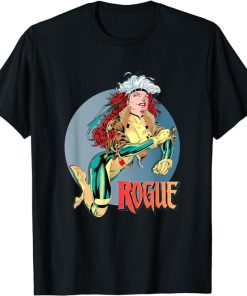 Marvel X-Men Rogue Flying Vintage Circle Portrait T-Shirt