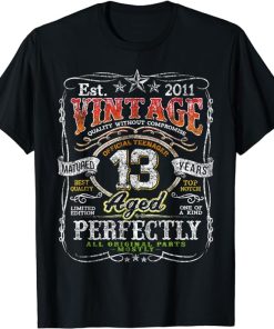 Vintage 2011 Limited Edition 13 year old Gifts 13th Birthday T-Shirt