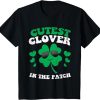 St Patricks Day Boys Girls Kids Cutest Clover In The Patch T-Shirt