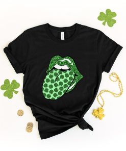 Shamrock Lips Shirt, St. Patrick's Day Shirt, Cute St Patricks Day Tee