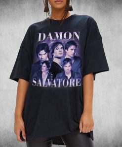 Limited Damon Salvatore Shirt Vintage horror Team Damon T shirt 90s