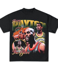 GARY PAYTON T-SHIRT | Seattle Supersonics Vintage 90s Style Rap Tee