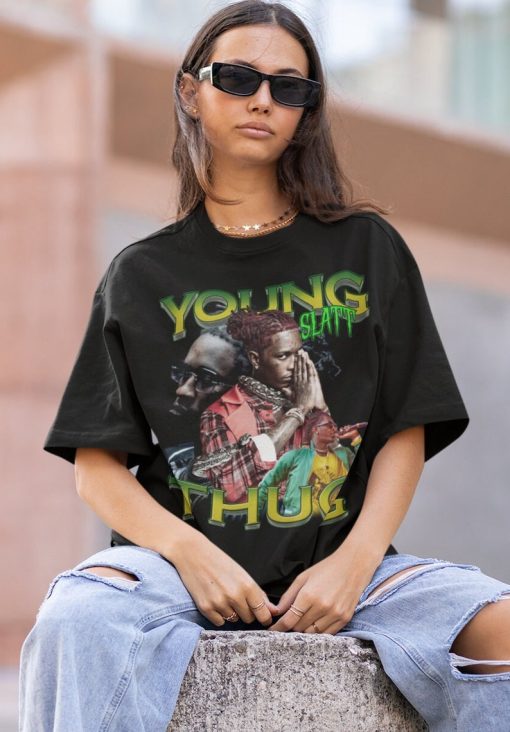 YOUNG THUG HIPHOP TShirt | Young Thug Slatt Sweatshirt Vintage