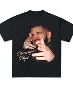 DRAKE T-SHIRT | Rap Tee Concert Champagne Papi Merch 21 Savage Kanye West | Rare Hip Hop Graphic Print |