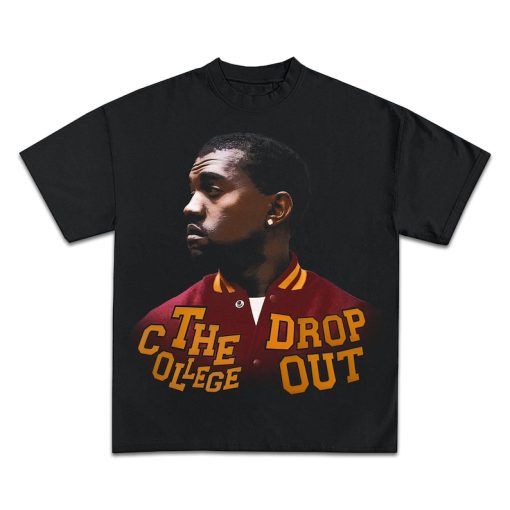 KANYE WEST T-SHIRT | The College Dropout Album Cover Art Tour Merch | Rare Collectible Hip Hop Rap Tee |