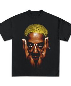 DENNIS RODMAN T-SHIRT | Yellow Rare Homage Vintage Rap Tee Hip Hop Style | Chicago Bulls Scottie Pippen The Last Dance |