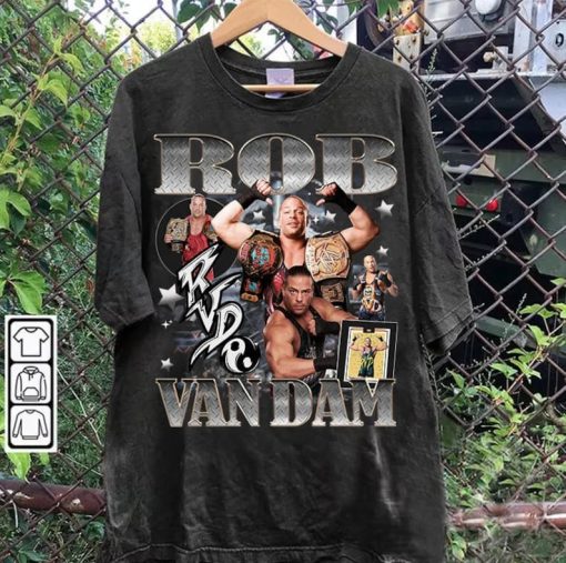 Vintage 90s Graphic Style Rob Van Dam TShirt - Rob Van Dam Sweatshirt - American Professional Wrestler Tee For Man and