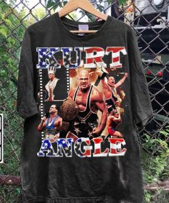 Vintage 90s Graphic Style Kurt Angle TShirt - Kurt Angle Sweatshirt - American Professional Wrestler Tee For Man and