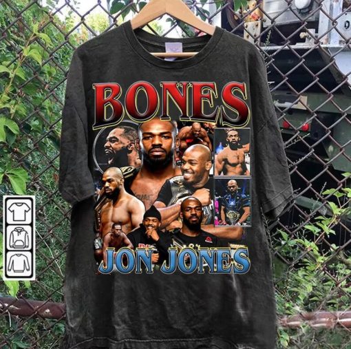 Vintage 90s Graphic Style Bones Jones T-Shirt - Jon Jones Sweatshirt - American Professional Boxer Tee For Man and Woman