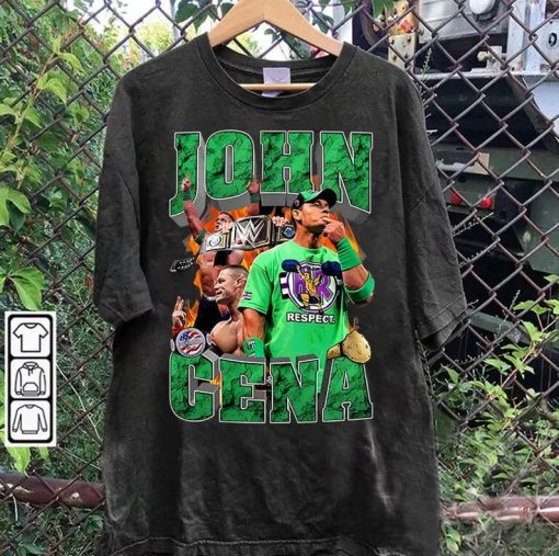 Vintage 90s Graphic Style John Cena T-Shirt - John Cena Sweatshirt - American Professional Wrestler Tee For Man and