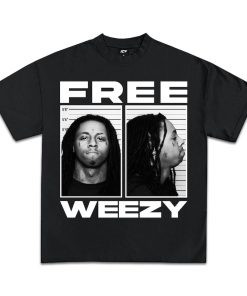 FREE WEEZY Lil Wayne Jumbo T-Shirt | Rap Tee Vintage Style Concert Graphic Face Tee | Rare Hip Hop Young Money Drake |